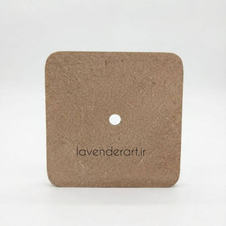 بیس خام MDF ساعت رومیزی چوبی ام دی اف خام مینیمال مربع ابعاد 12*12 سانتی متر