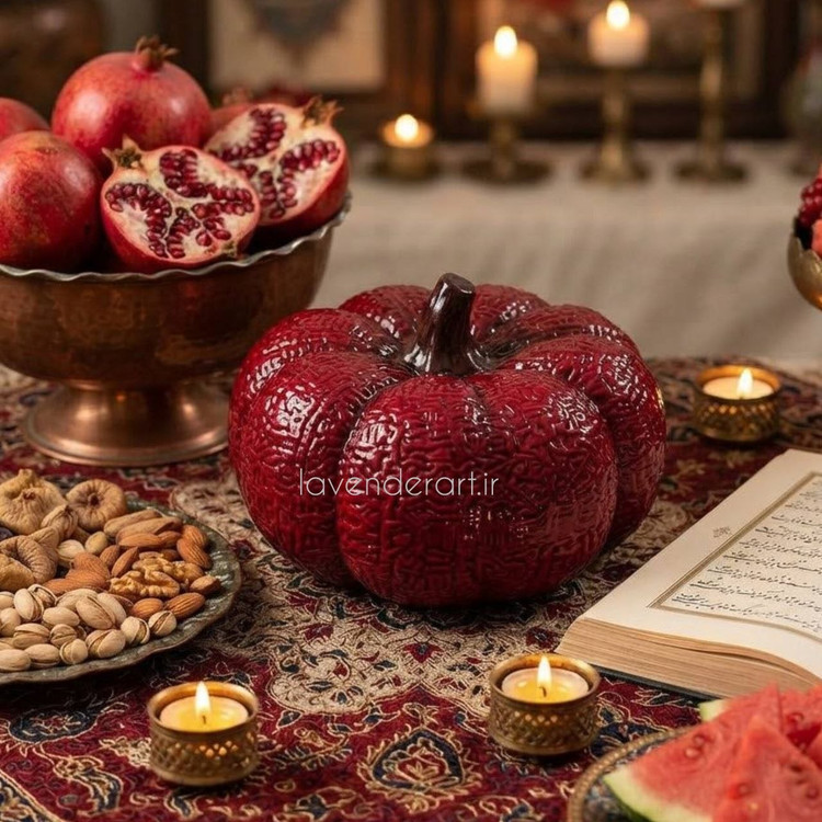 مجسمه پلی استر کدو تنبل هالووین تکسچری در سه سایز