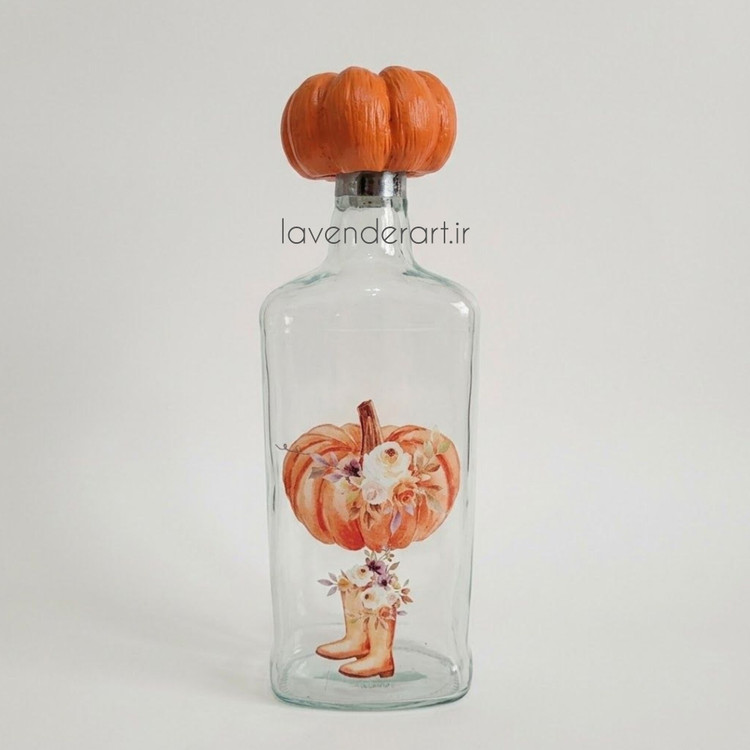 بطری آب و نوشیدنی طرح کدو تنبل ابعاد 30*9 سانتی متر