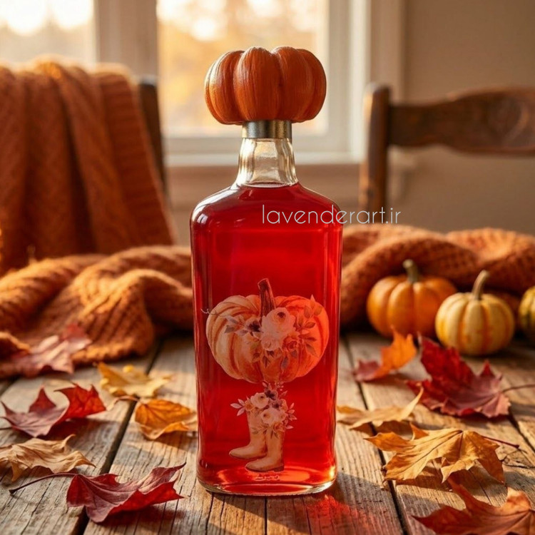 بطری آب و نوشیدنی طرح کدو تنبل ابعاد 30*9 سانتی متر