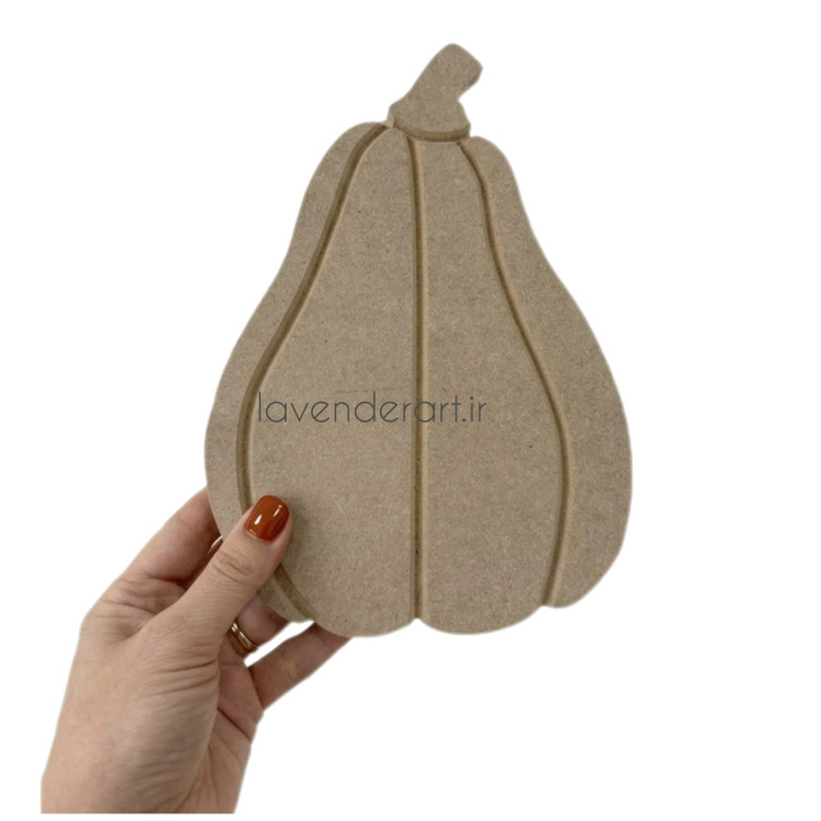 بیس خام MDF زیربشقابی و تخته سرو ام دی اف چوبی خام کدو تنبل 30*20 سانتی متر